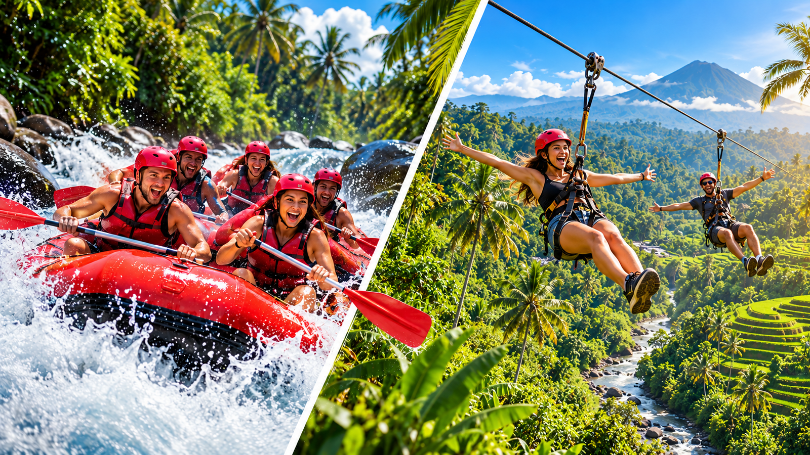 rafting + flying fox
